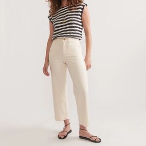 Marine Layer Bridget Wide Leg Crop Pant Papyrus Marine Style Women’s 4 NEW